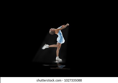 
Figure Skater Isolated On Black