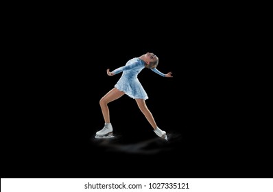 
Figure Skater Isolated On Black