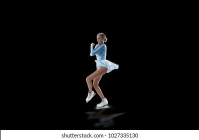 
Figure Skater Isolated On Black