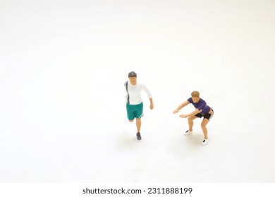 a figure warming up while doing stretching exercises