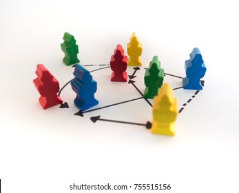 Figures Depicting Relations Between People, Social Behavior - Group Dynamics