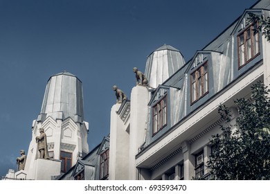 Figures Of German Knights At The Volga Hotel In Saratov