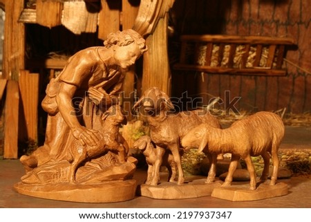 figures in a nativity scene