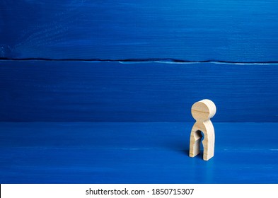 figurine with a void shape of a child. The concept of symbolizing loss, sterility, loneliness. Mental and physical problems. Abortion, postpartum depression. Social assistance for pregnant women - Shutterstock ID 1850715307
