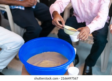 Fijian Indian Kava Drink Ceremony Close Up