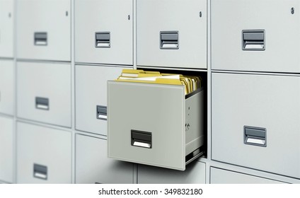 File Cabinet Full With Document Files