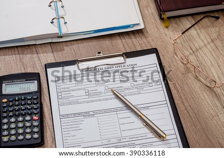 file commercial loan application calculator pen stock photo edit commercial loans calculator