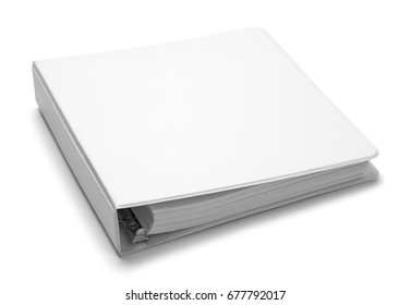 File Folder Binder with Copy Space Isolated on White Background.