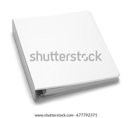 File Folder Binder with Copy Space Isolated on White Background.