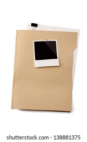 File Folder With Blank Label For Text