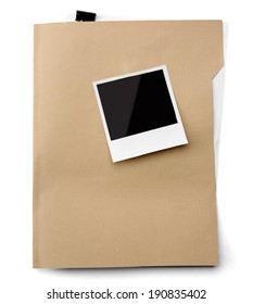 File Folder With Blank Label For Text