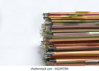 A File Folder With Documents And Important Document,isolated Background