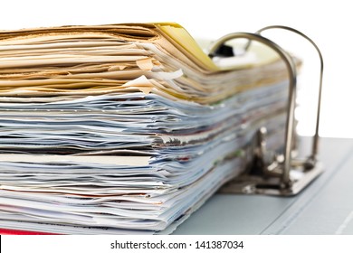 A File Folder With Documents And Documents. Retention Of Contracts.