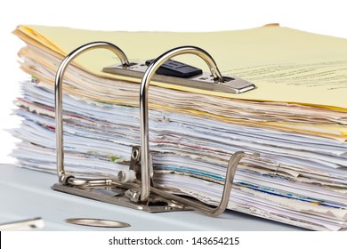 A File Folder With Documents And Documents. Retention Of Contracts.