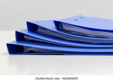 File Folder With Documents And Documents. Retention Of Contracts.