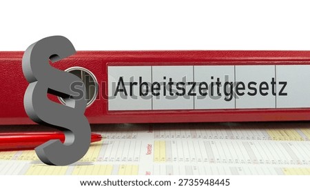 File folder with the imprint Working Hours Act