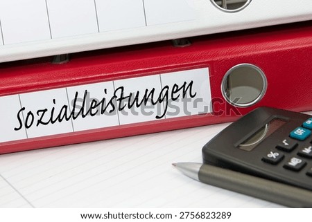 File folder labeled “Social Benefits”