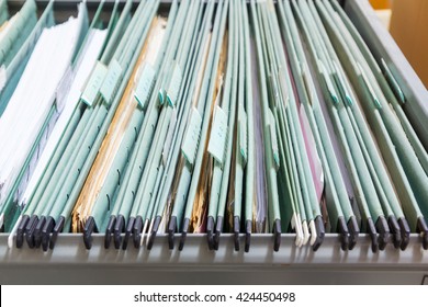 File Folders In A Filing Cabinet