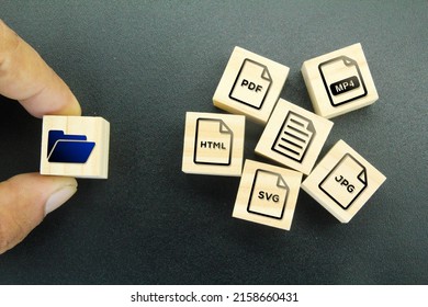 file icons are arranged into folders. Concept document management system or DMS. - Shutterstock ID 2158660431