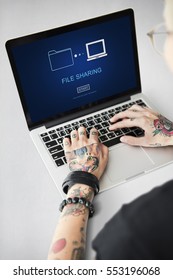 File Sharing Data Media Internet Technology Concept