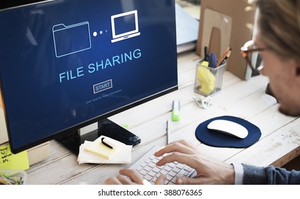 File Sharing Internet Technology Social Storage Concept