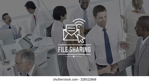 File Sharing Online Email Network Media Concept