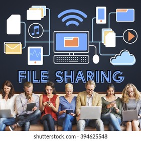 file Sharing Technology Data Transfer Concept
