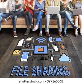 File Sharing Technology Data Transfer Concept