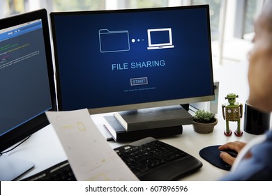 File Sharing Transfer Data Concept