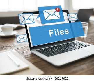 Files Attachment Email Online Graphics Concept