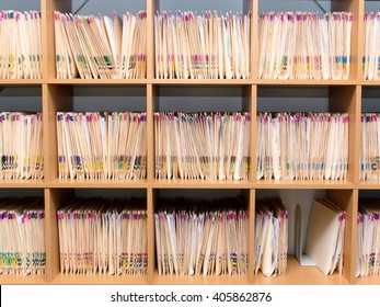 Files Of Patient Records At A Doctor Office