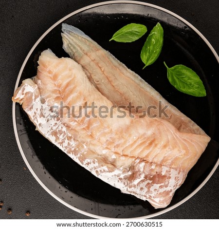 filet cod fish seafood common ling natural product tasty snack fresh delicious gourmet food background on the table rustic top view copy space pescetarian diet
