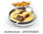 Filet Mignon with Mustard Sauce and Sote Potatoes