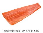 Filet of Salmon trout isolated on white background