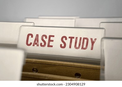 Filing folders with word Case study