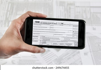 Filing Taxes Online Using A Mobile Phone And Internet