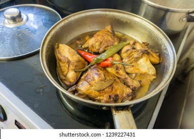 Filipino Chicken Adobo just cooked still in it's pan