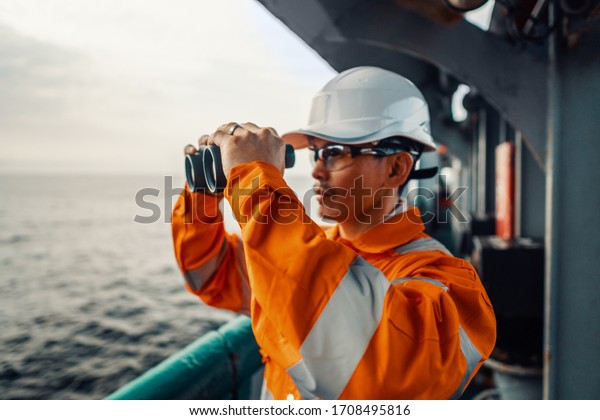 Filipino Deck Officer On Deck Vessel Stock Photo 1708495816 | Shutterstock