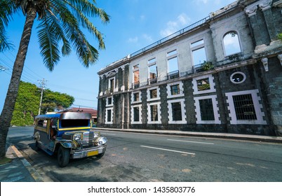 Filipino Jeepney Car In The Old Town Of Manila.