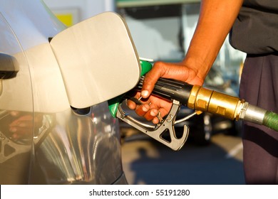 Fill Up Fuel At Gas Station