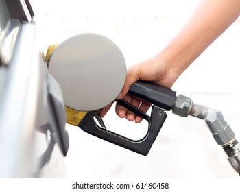 Fill Up Fuel At Gas Station