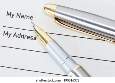 Fill In The Name And Address In An Application Form