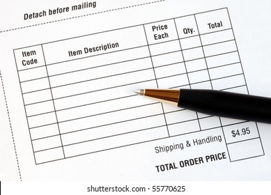 Fill In The Purchase Items In An Order Form