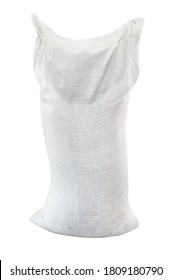 Filled White Sandbag Cutout On White Background