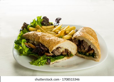 Fillet Mignon Sandwich With French Fries