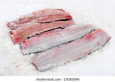 Fillet Of Sturgeon On The Ice