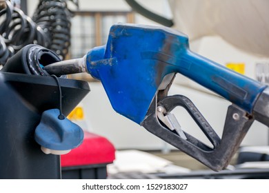 Filling of adblue tank to prevent contamination in trucks - Shutterstock ID 1529183027