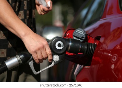 Filling up with gas. - Shutterstock ID 2571840