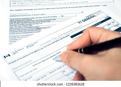 Filling Out A Canadian T1 Tax Form