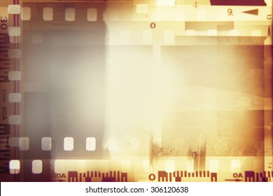 Film negative frames background. Blank copy space